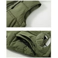 thumbnail image 7 of USNSM Mens Winter Puffer Vest Vintage Casual Hooded Sleeveless Waistcoat Quilted Jacket Pockets Zip Up Padded Coats Outerwear Green XXXL, 7 of 7