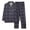 Black, variant on Xunlbb Pajama Sets Men's Printed Long Sleeve Button Up Top Pocket Stretch Waist Pants Pajamas Home Wear Set Pajamas Set L-5XL