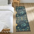 thumbnail image 3 of Yayeee Runner Rug for Bedroom 2'x6' Machine Washable Hallway Non Slip Mat, Green Dragon Flowers, 3 of 8