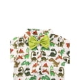 thumbnail image 3 of Kiapeise Baby Boys Cartoon Print Romper Short Sleeve Button + Gentleman  Bowtie, 3 of 10