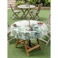 thumbnail image 4 of Outdoor Tablecloths with Umbrella Hole & Zipper, Green Eucalyptus Leaves Round Tablecloths 60 Inch, Watercolor Spring Summer Botanical Waterproof Table Cloth, Patio/Pool/Picnic Table Covers, 4 of 8