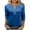 Blue—tops, variant on Womens 3/4 Length Sleeve Shirts Button V Neck Lightweight Tshirts Casual Raglan Henley Tunic Blouses Fall Fashion Tops