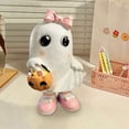 thumbnail image 2 of Moocorvic Halloween Ghost Figurines Ceramic White Ghost Statue Small Sculpture Ornament Cute Ghost Decor for Table Centerpieces Decorations 4'', 2 of 6