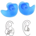 thumbnail image 3 of LIZEALUCKY Waterproof Silicone Earplugs for Adults, Dust Proof, Blue, 3 of 8