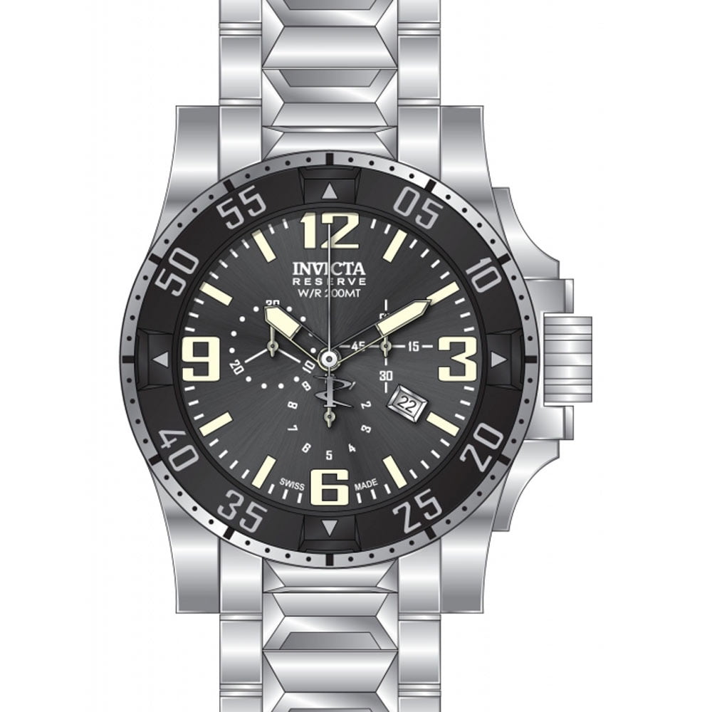 Invicta Men's 80556 Excursion Chronograph Black Dial Black Bezel Steel ...