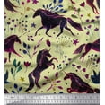 thumbnail image 1 of Soimoi Cotton Voile Fabric Leaves,Floral & Unicorn Animal Print Fabric by The Yard 56 Inch Wide, 1 of 1