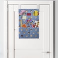 thumbnail image 2 of Cartoon Hanging Pocket Organizer, Boys and Girls Faces Teenager Youth Portraits Multicultural Ethnicity, Printed Polyester Storage Bag with Pockets, 14" x 20", Sky Blue Orange Redwood, 2 of 2