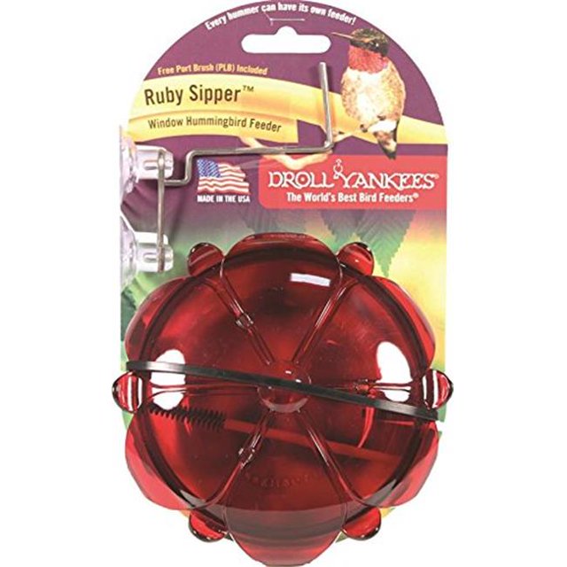 Droll Yankees RS-3WL Window Mounted Capacity Hummingbird Nectar Bird Feeder - 5 oz.