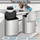 thumbnail image 2 of Bote de basura pequeño de acero inoxidable para cocina colgante con tapa, 2 en 1, contenedor de abono para encimera y 8 l, 2 of 7