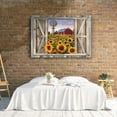thumbnail image 6 of Sunflower Wall Art Canvas Print Rustic Wall Decor Sunflower Field Red Barn And Windmill Painting Framed Modern Artwork for Living Room Bedroom Bathroom Office Home Decor 12x16 In, 6 of 6