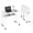 White, variant on Kicctian 24.8" Rolling Folding Desk with Storage Shelf - Compact Collapsible Sofa Table on Wheels, Space-Saving Design, Easy Assembly,Wood Color