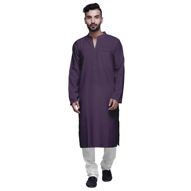 Atasi mens kurta Cotton Satin ethnic kurta for boys solid wedding Long kurta