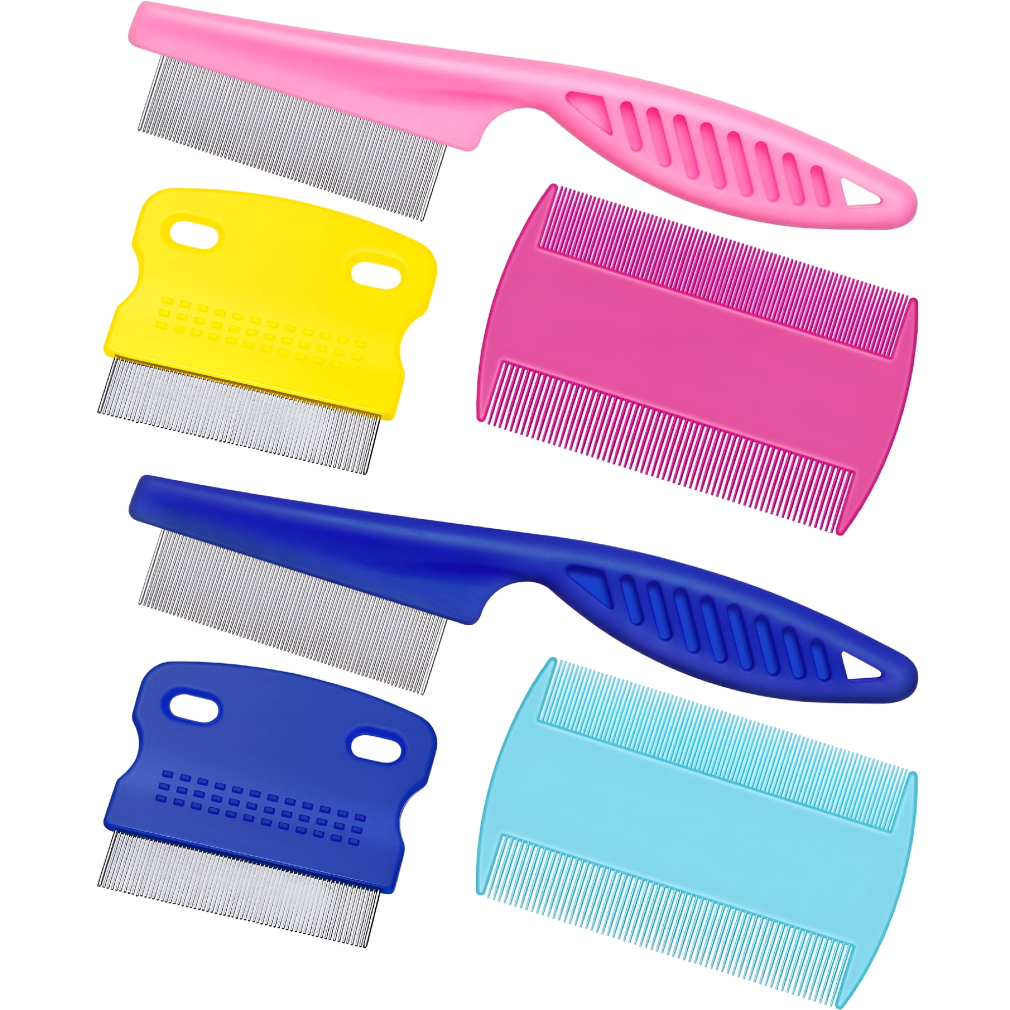 EXLEAF 6-Piece Pet Grooming Comb Set, Flea and Lice Removal