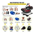 thumbnail image 5 of Red Heat Press Machine 8 in 1, 12 x 15 Inches Sublimation Transfer Printer, Digital Precise LCD Control Printing, 360 Swing Away Vinyl Transfer Printer for T-Shirts, Canvas Bag, Pillow, Banner, 5 of 7