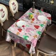 thumbnail image 2 of Pink Mushroom Cartoon Light Pattern Rectangle Tablecloth 60"x120",Waterproof Polyester Rectangle Table Cloth, Wipeable Spillproof Polyester Tablecloth for Dining, Camping, Indoor and Outdoor, 2 of 6