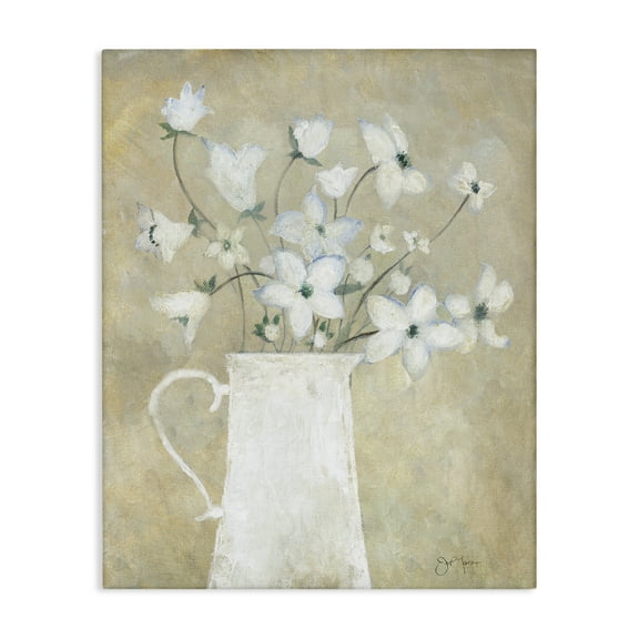 Stupell Industries Rustic Pottery Bouquet Plants & Flowers Painting Wrapped Canvas Art Print Wall Art, 16 x 20