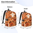 thumbnail image 2 of Vsdgher Halloween 2 Print Canvas Backpack Travel Rucksack Unisex Knapsack 15.7/17.7Inch Laptop Backpack for Work,College-Medium, 2 of 4