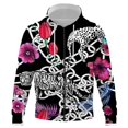 thumbnail image 1 of Sudadera con capucha y estampado 3D de animales de la jungla para hombre y mujer, informal y cómoda, estilo Harajuku, para primavera y otoño, con cremallera., 1 of 6