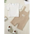 thumbnail image 3 of CARETOO Baby Boys Clothes Unisex Rompers For Baby Girls Unisex Baby Clothes 2pcs Infant Summer Overalls Outfit  6 Months-3T Jumpsuit Set, 3 of 13