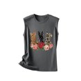 thumbnail image 1 of Tops de chaleco sueltos estampados vintage para mujeres y hombres Fridja  qr3004, 1 of 4