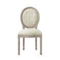 thumbnail image 2 of Rustic Manor Christianna Linen Upholstered Dining Chair, Cream White, 2 of 8