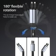 thumbnail image 4 of 4-in-1 Retractable Car Charger, 120W USB-C Fast Adapter with Lighting Cable & Dual Ports for iPhone, iPad, AirPods, Samsung, Google Pixel, 4 of 7
