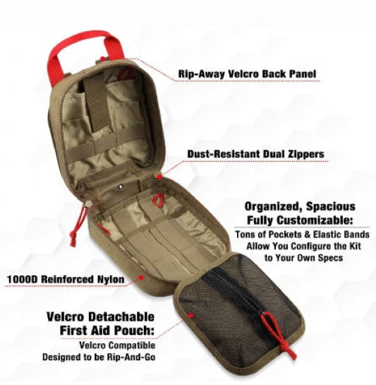 ACETAC Gear First Aid Pouch Rip-Away IFAK Tactical Utility Pouch for Outdoor Activities Medical pouch