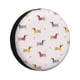 thumbnail image 1 of Fotbe Dachshund Dog Puppy Funda de Llanta de Repuesto con Estampado, Engrosada, Ajuste Universal para Jeep, Remolque, RV, SUV, Camión-14 inch, 1 of 6