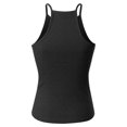 thumbnail image 4 of Made by Olivia Women's Halter Neck Ribbed Tank Top, 4 of 4