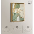 thumbnail image 3 of Sage Green Boho Elegant Abstract Canvas Wall Art by Art Remedy, Gold Floater Frame, 16"x24", 3 of 8