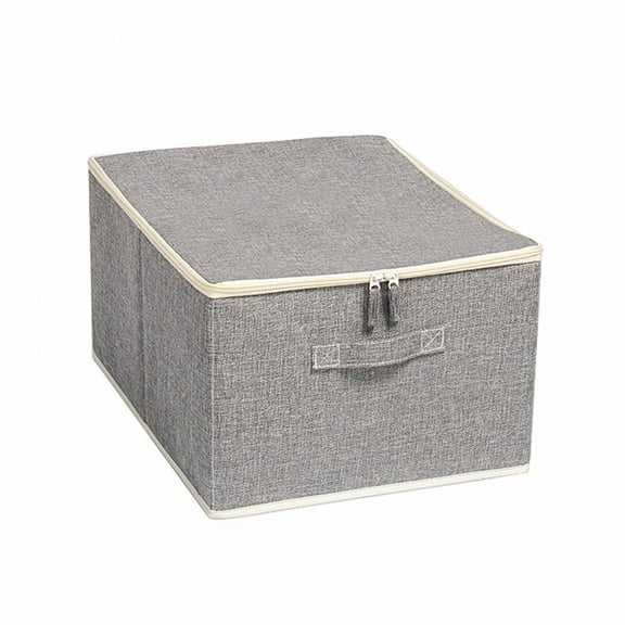 AUQ Clothes Storage,Multi-Purpose Storage Blanket Storage,Store Various Items Storage and Organization,Gray,44*34*23cm,Cotton and Linen