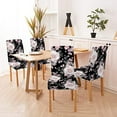 thumbnail image 3 of Dining Chair Covers Set of 4 Pink Flowers and Leaves Watercolor Floral Rose Washable Parsons Chair Cover for Home Hotel Banquet, 3 of 5