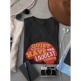 thumbnail image 3 of Quiet People Have Loudest Minds Hawking Science Quote Women Black T-Shirt, Female XX-Large, 3 of 4