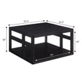 thumbnail image 3 of Convenience Concepts Monterey Square Coffee Table with Shelf, Black, 3 of 6