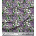 thumbnail image 1 of Soimoi polyester Crepe Fabric Leaves, & Parrot Bird Decor Fabric Printed Yard 52 Inch Wide, 1 of 1