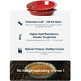 thumbnail image 2 of LE TAUCI Set of 2 Ceramic Pie Pans, 36 OZ Pie pans 9 Inch Round Baking Dishes with Fluted Rim, Oven Safe up to 500°F, Microwave & Dishwasher Safe, Red, 2 of 7