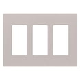 thumbnail image 1 of Placa de Pared Decorativa Lutron Claro Satinada Taupe de 3 Módulos, 1 of 4