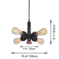 thumbnail image 4 of Kiven Plug in Industrial Pendant Light, Pulley Hanging Light 15FT Plug-in Cord and Dimmer Switch, Steampunk Ceiling Pendant Light for Bedroom Hallway Foyer,Black Finish Bulb Not Included, 4 of 7
