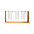 thumbnail image 2 of Florero de tubo de vidrio, con soporte de madera, contenedor, , terrario, propagación para boda, hogar, decoración de escritorio Colco florero claro, 2 of 8