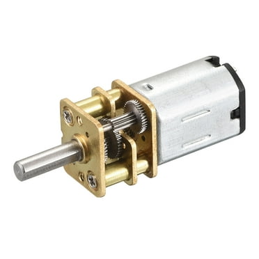Uxcell Micro Speed Reduction Gear Motor, DC 12V 300RPM with Full Metal Gearbox