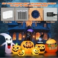 thumbnail image 5 of Bilivry 8ft Long Halloween Inflatable Outdoor Decoration, Inflatable Pumpkin with Witch Hat Black Cat and Ghost Built-in LED Light for Halloween Party Yard Garden Lawn Outdoor Decoration, 5 of 12