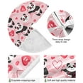 thumbnail image 2 of SKYSONIC Valentine's Day Christmas Tree Skirt 36",Cute Panda Expresses Love Suede Xmas Tree Skir Suitable for Indoor Outdoor Holiday Party Office Store Cupboard Decoration, 2 of 6