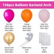 thumbnail image 2 of Hot Pink Orange Balloon Garland Arch Kit, 158pcs Pink Orange and Chrome Metallic Gold Balloons for Birthday Baby Shower Tropical Party (Hot Pink), 2 of 4