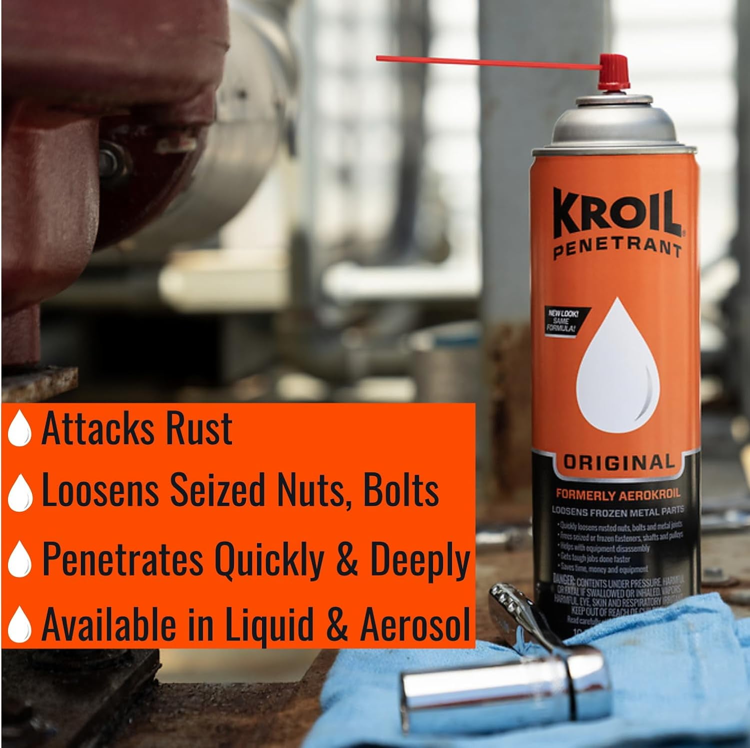 Kroil Original Penetrating Oil (Aerosol Spray-10oz Can-Case of 4