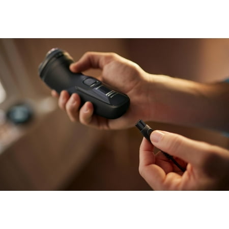 Philips Norelco Shaver 2400, Cordless Electric Shaver with Pop-Up Trimmer - Deep Black