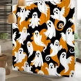 thumbnail image 2 of Tchckioa Halloween Funny Cartoon Spooky Shower Curtain,Waterproof Hooks Bath Curtain for Bathtub,47x72, 2 of 6