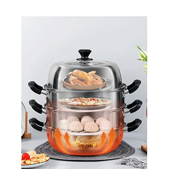 Zhang Xiao Quan 304 Stainless Steel 3 levels Food Steamer 30cm