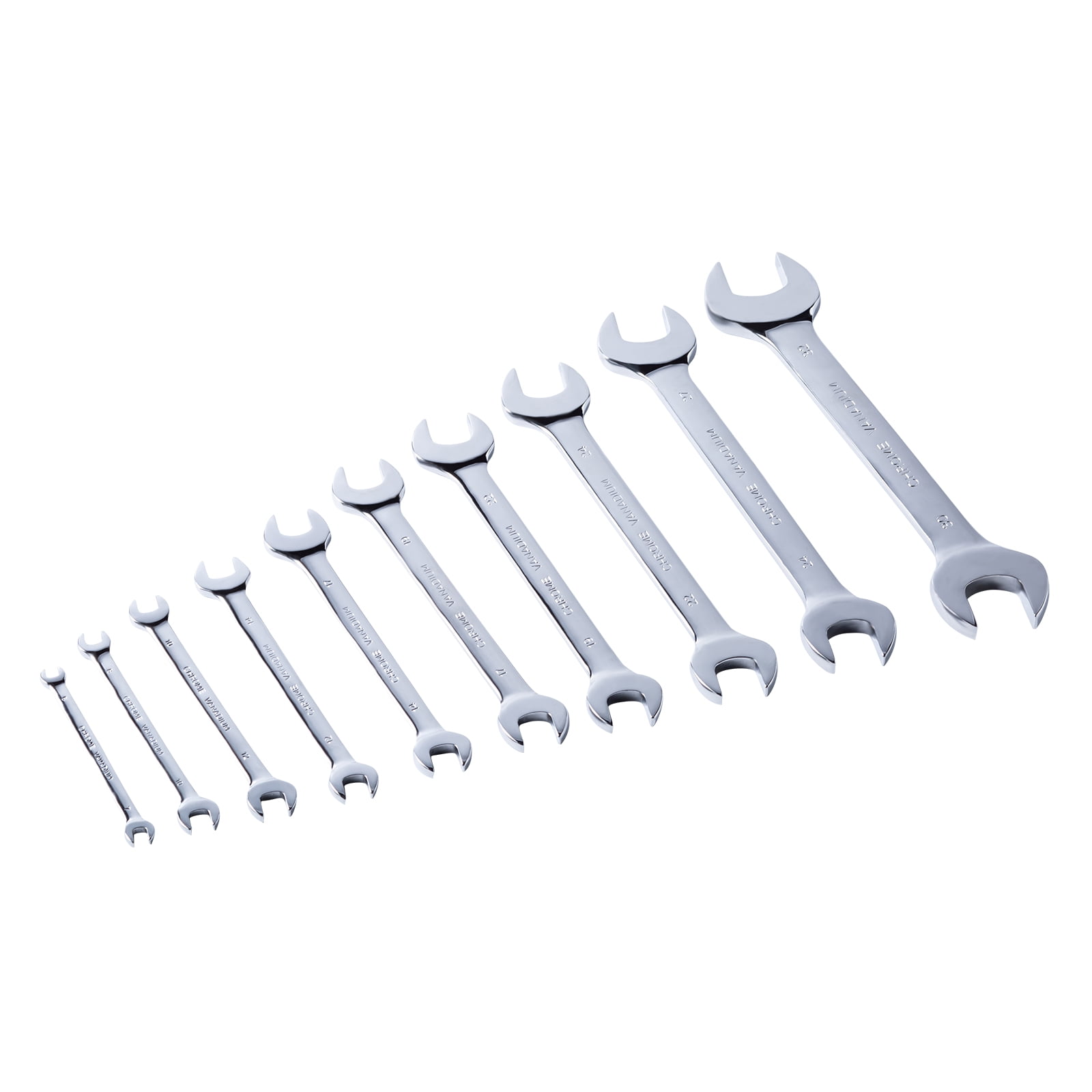 MAXPOWER Double OpenEnd Wrench Set (6mm 32mm), Metric, CRV, 10PCS