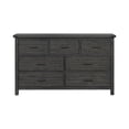 thumbnail image 5 of Pemberly Row Contemporary Solid Wood 7-Drawer Dresser in Gray, 5 of 7