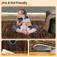 thumbnail image 2 of 8x10 Washable Area Rug - Modern Bordered Solid Brown Rug, Non-Shedding Stain Resistant Non-Slip Low Pile Rug for Living Room Bedroom Apartment Farmhouse, 2 of 7